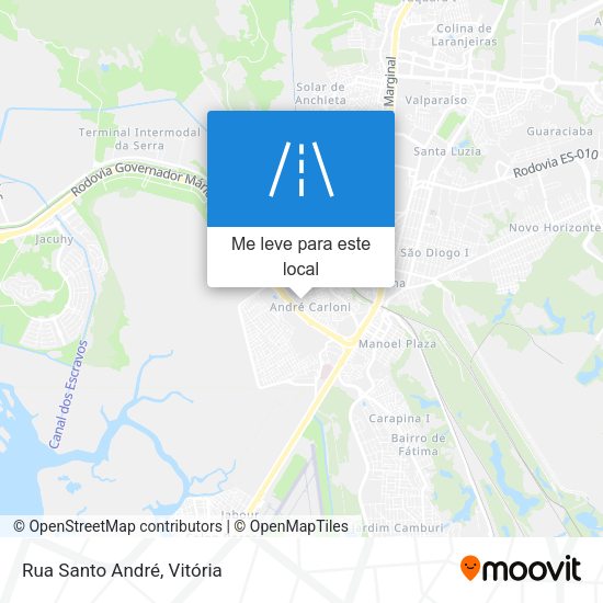 Rua Santo André mapa