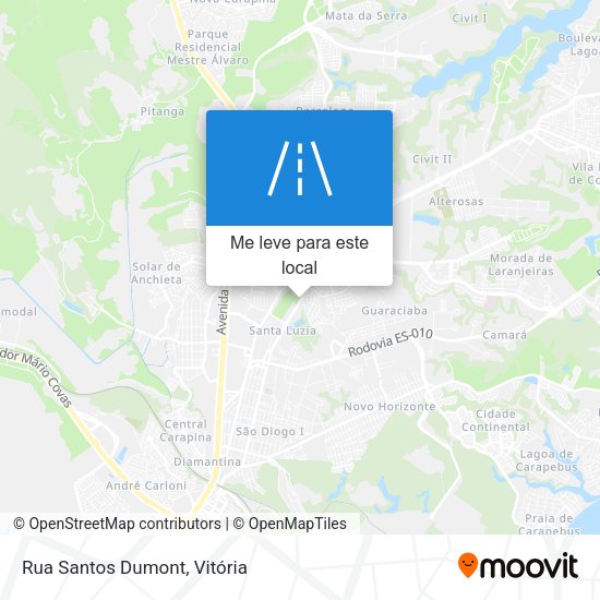 Rua Santos Dumont mapa