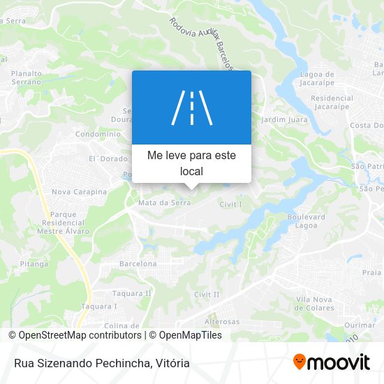 Rua Sizenando Pechincha mapa