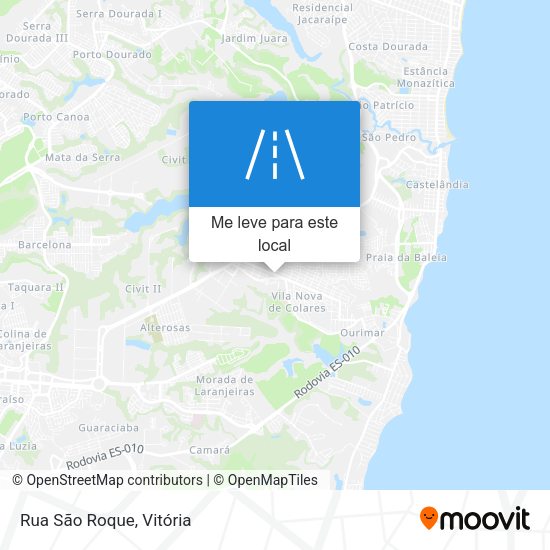 Rua São Roque mapa