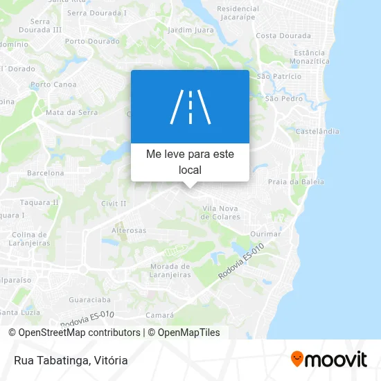 Rua Tabatinga mapa