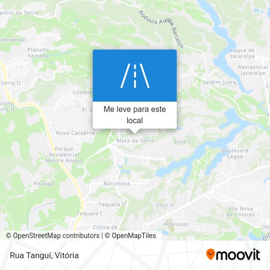 Rua Tanguí mapa
