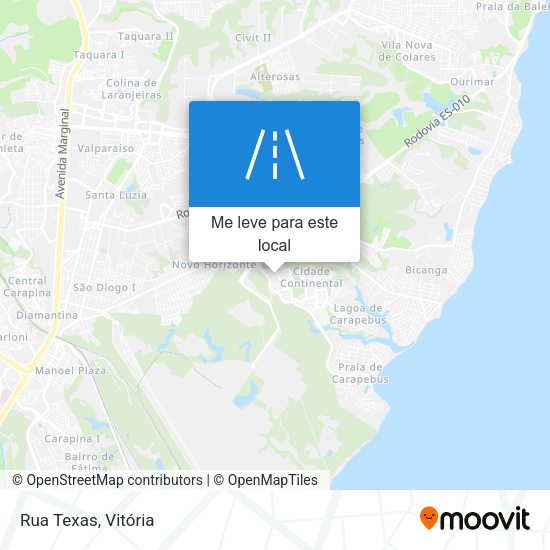 Rua Texas mapa