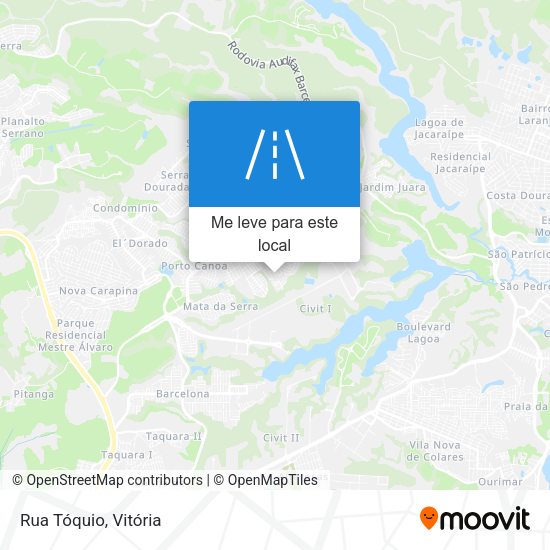 Rua Tóquio mapa