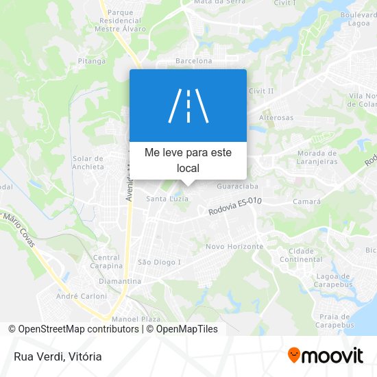Rua Verdi mapa