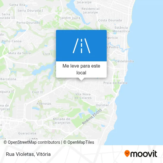 Rua Violetas mapa