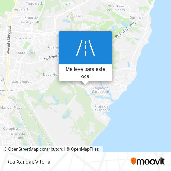 Rua Xangai mapa