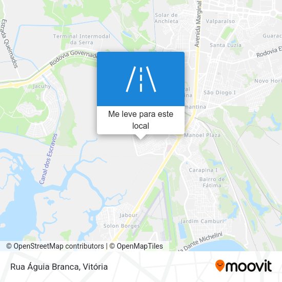 Rua Águia Branca mapa