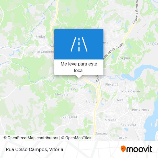 Rua Celso Campos mapa