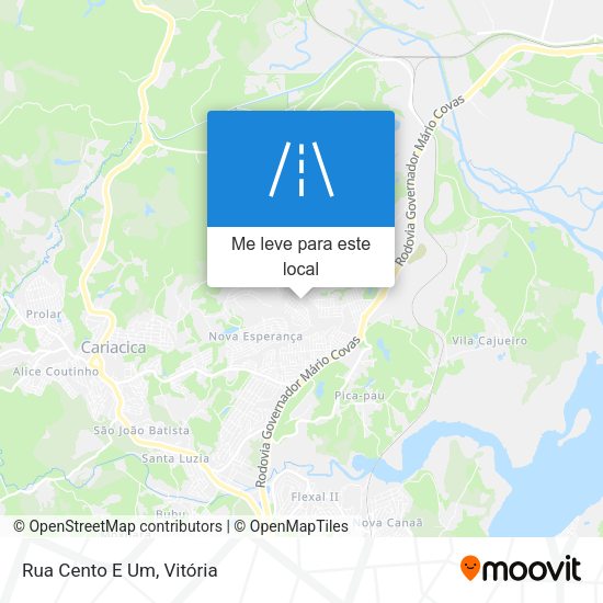 Rua Cento E Um mapa