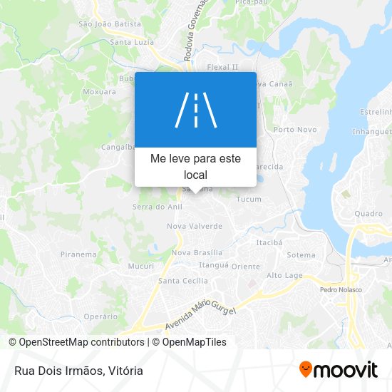 Rua Dois Irmãos mapa