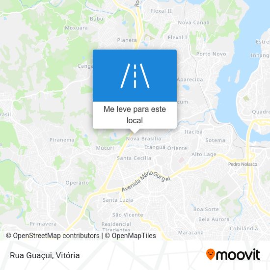 Rua Guaçui mapa