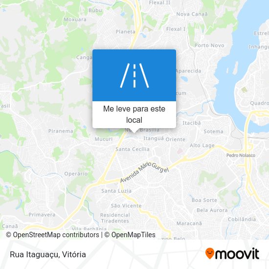 Rua Itaguaçu mapa