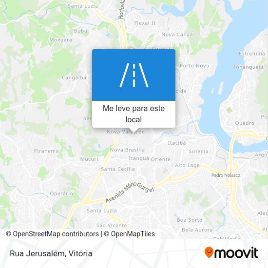 Rua Jerusalém mapa