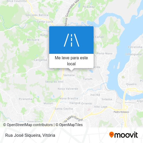 Rua José Siqueira mapa