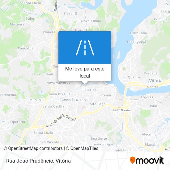 Rua João Prudêncio mapa