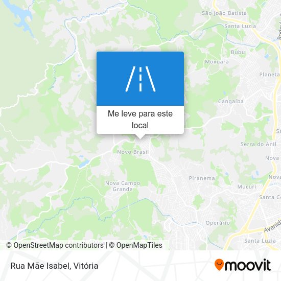 Rua Mãe Isabel mapa