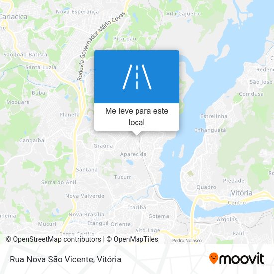Rua Nova São Vicente mapa