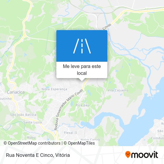 Rua Noventa E Cinco mapa