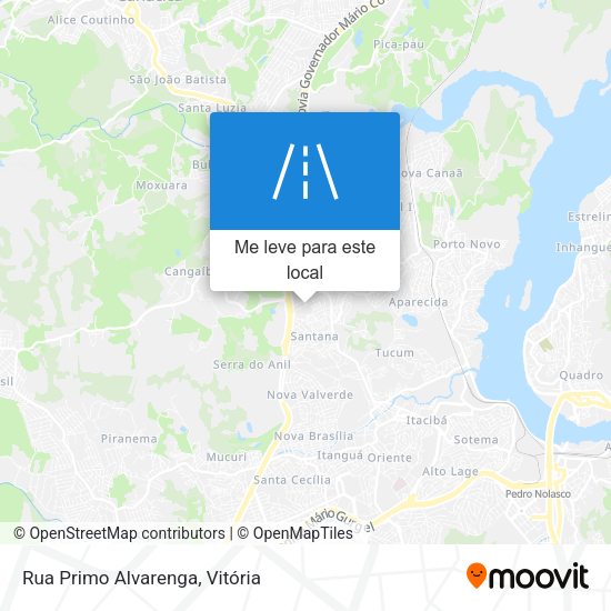 Rua Primo Alvarenga mapa