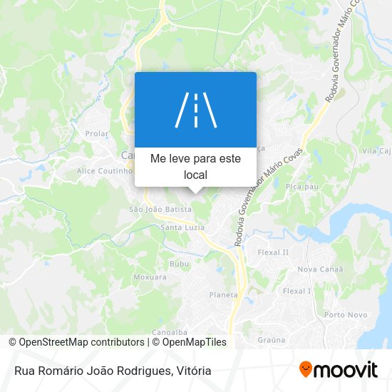 Rua Romário João Rodrigues mapa