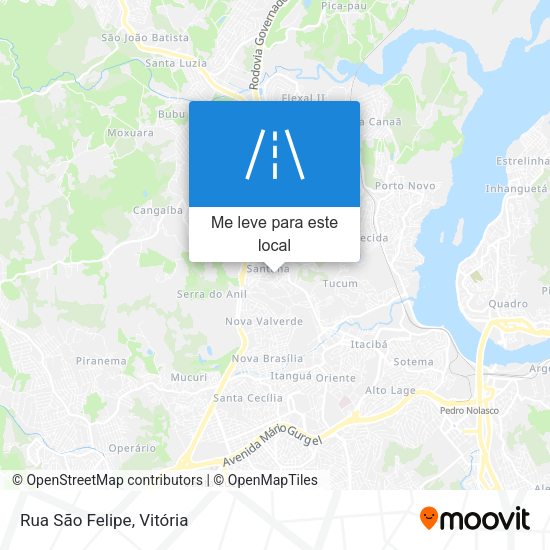 Rua São Felipe mapa