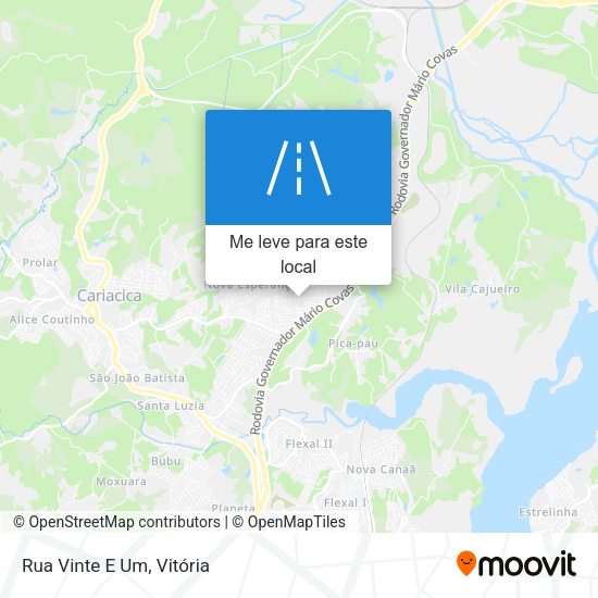 Rua Vinte E Um mapa