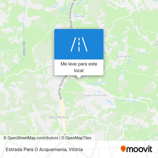 Estrada Para O Acquamania mapa