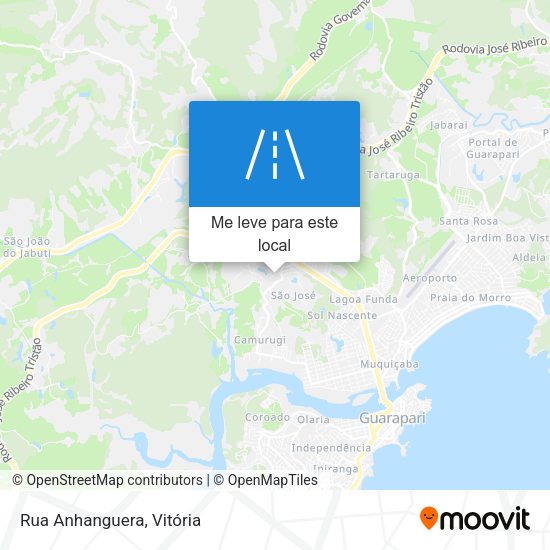 Rua Anhanguera mapa