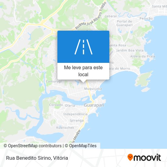 Rua Benedito Sirino mapa