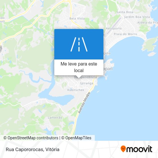 Rua Capororocas mapa