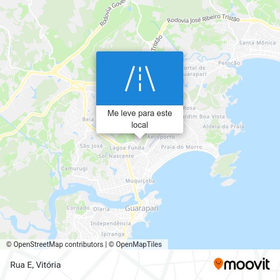 Rua E mapa