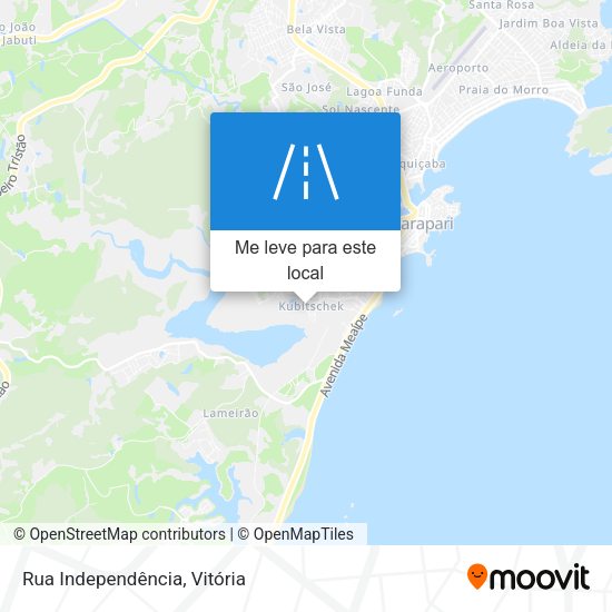 Rua Independência mapa
