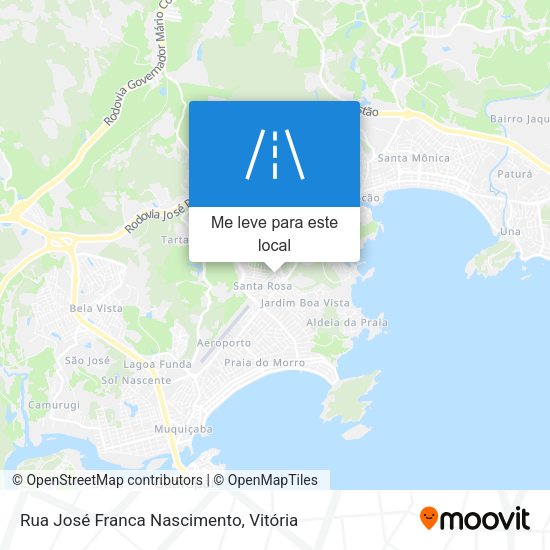 Rua José Franca Nascimento mapa
