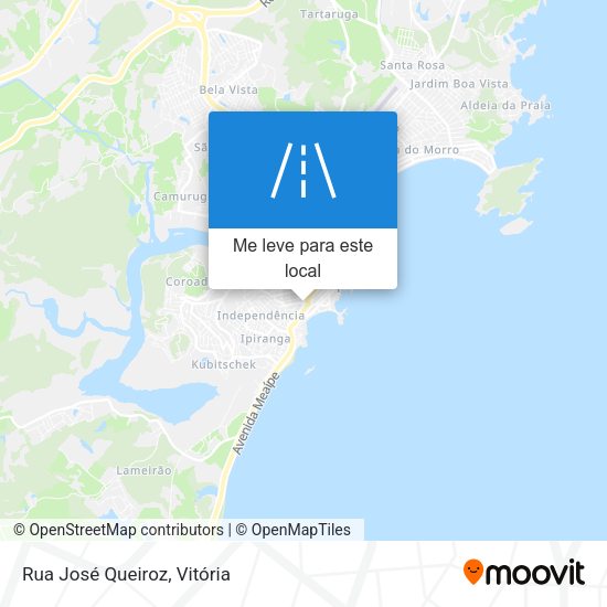 Rua José Queiroz mapa