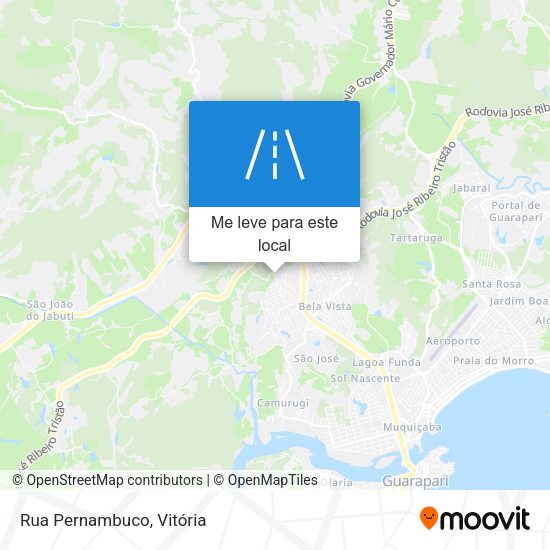 Rua Pernambuco mapa