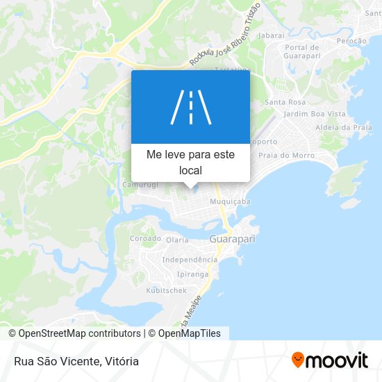 Rua São Vicente mapa
