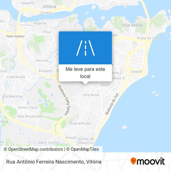 Rua Antônio Ferreira Nascimento mapa