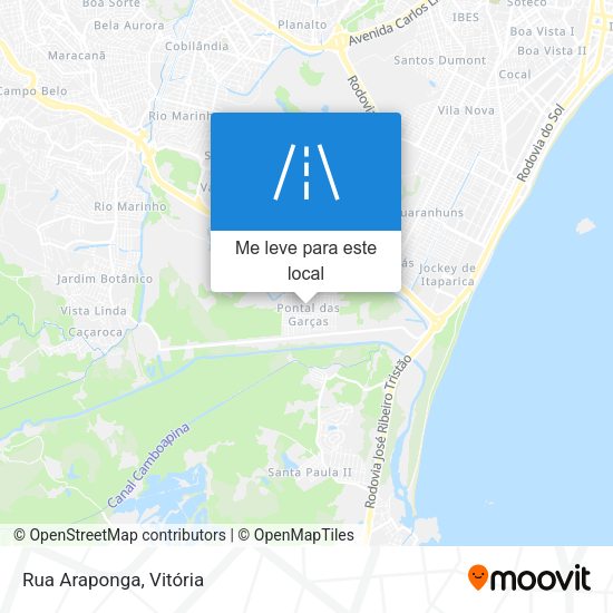 Rua Araponga mapa