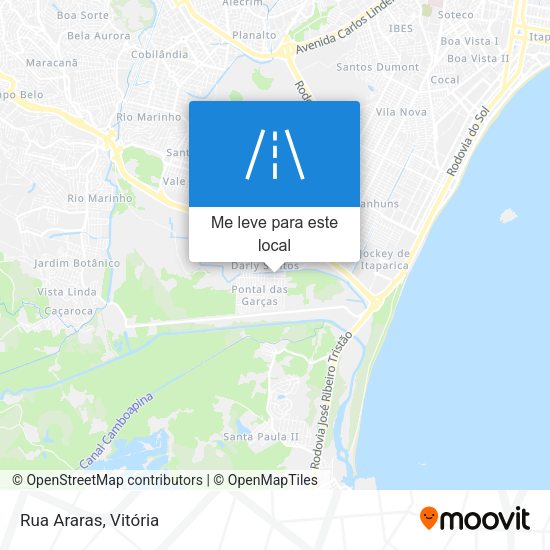 Rua Araras mapa