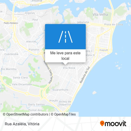 Rua Azaléia mapa