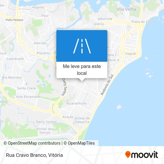 Rua Cravo Branco mapa
