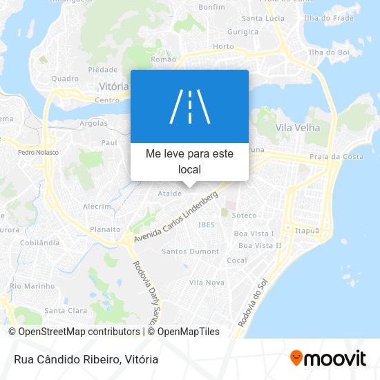 Rua Cândido Ribeiro mapa