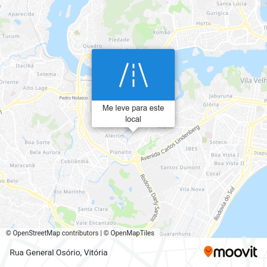 Rua General Osório mapa