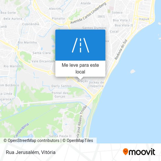 Rua Jerusalém mapa