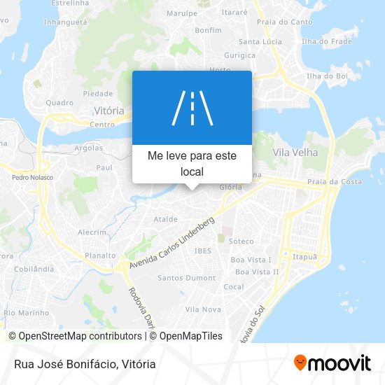 Rua José Bonifácio mapa
