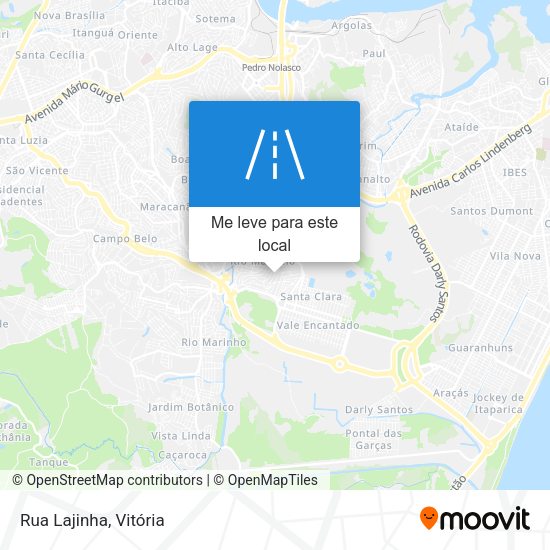 Rua Lajinha mapa