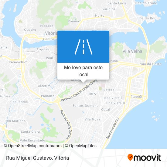 Rua Miguel Gustavo mapa
