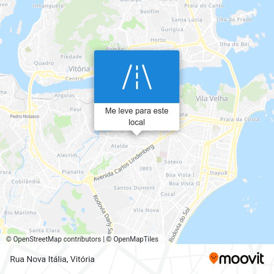 Rua Nova Itália mapa