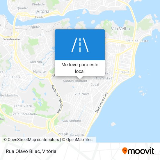 Rua Olavo Bilac mapa